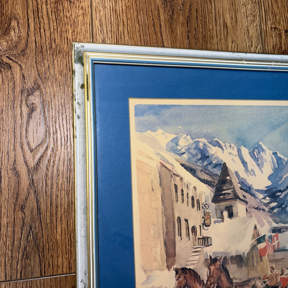 Cecile Johnson Signed The Lodge at Vail Colorado Watercolor Print Framed Art - Picture 7 of 11